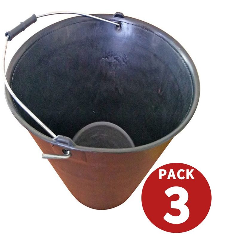 GENERICO - Balde Concretero Albañil 12 Lts Construccion Dideval Pack 3