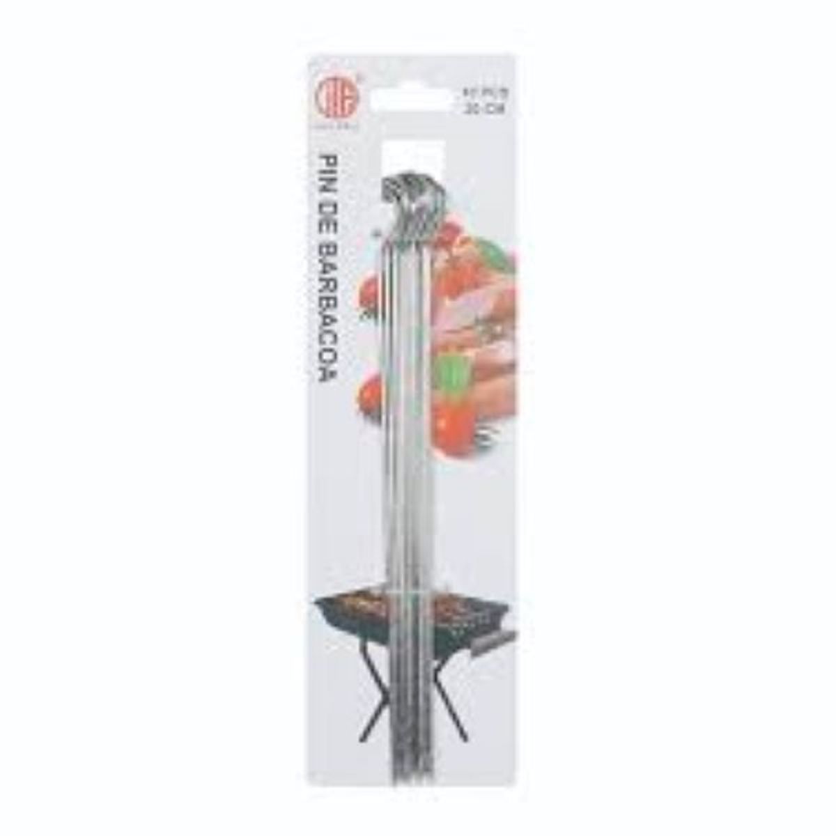 CATALAB - Set 10 Pinchos Brochetas Anticucho Acero Inoxidable 25cm