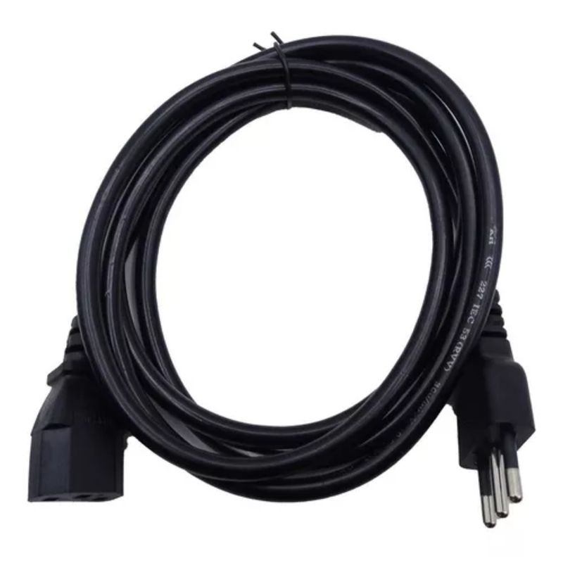 GENERICO - Cable De Poder Para Pc 1.8 Metros