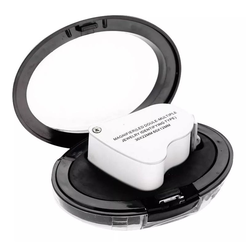 GENERICO - Lupa Geologica Lupa 30x22mm Led Lupa Joyero Con Luz 60x12mm
