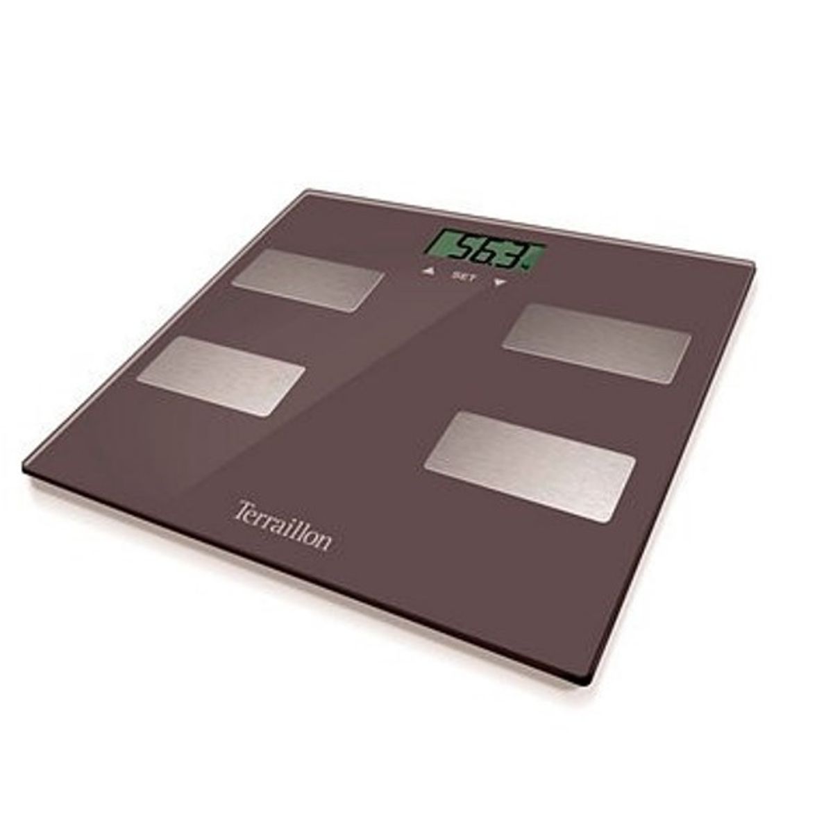 TERRAILLON - Pesa de Baño Digital Medicion de grassa Terraillon SCAN CHESTNUT