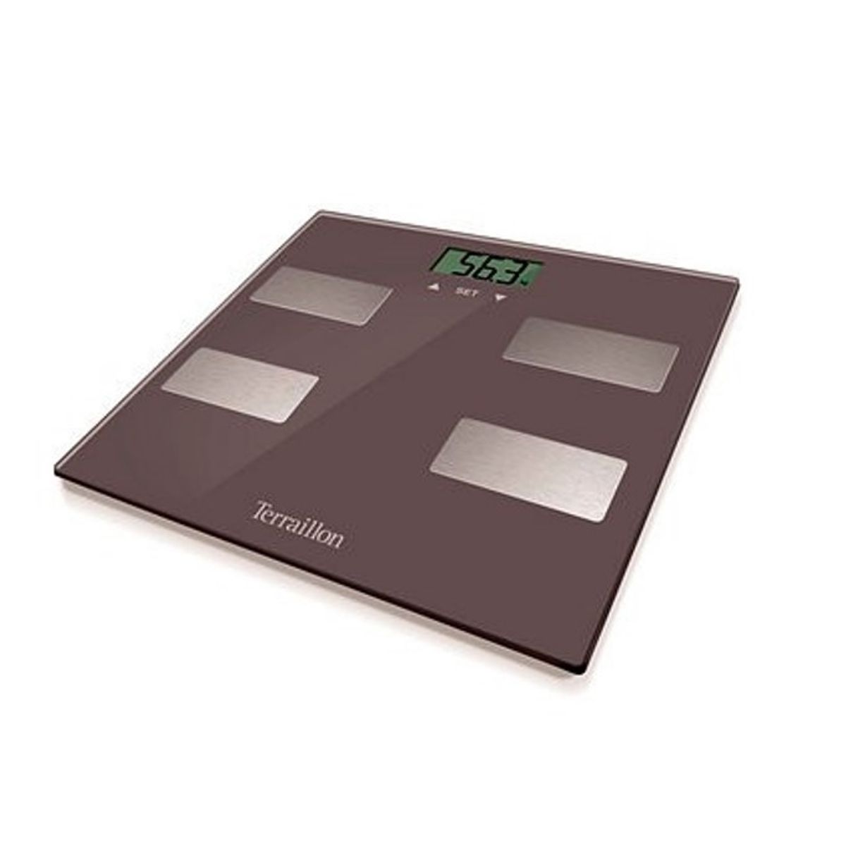 TERRAILLON - Pesa de Baño Digital Medicion de grassa Terraillon SCAN CHESTNUT