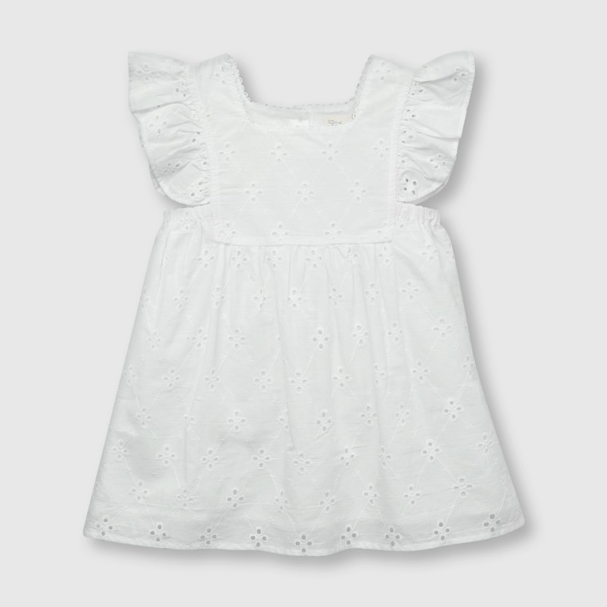 COLLOKY - Vestido de bebé niña blanco (3 a 36 meses)