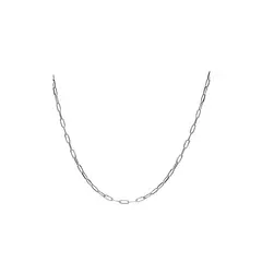 SILVER HEART - Cadena Collar Eslabón Tradicional 50cms en Plata Fina 925