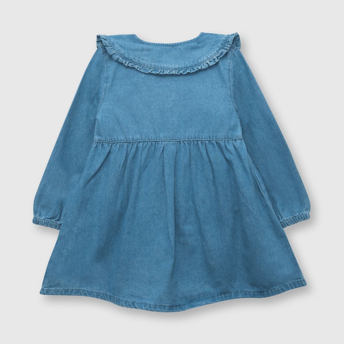 COLLOKY - Vestido de bebé niña de mezclilla light denim (3 a 36 meses)