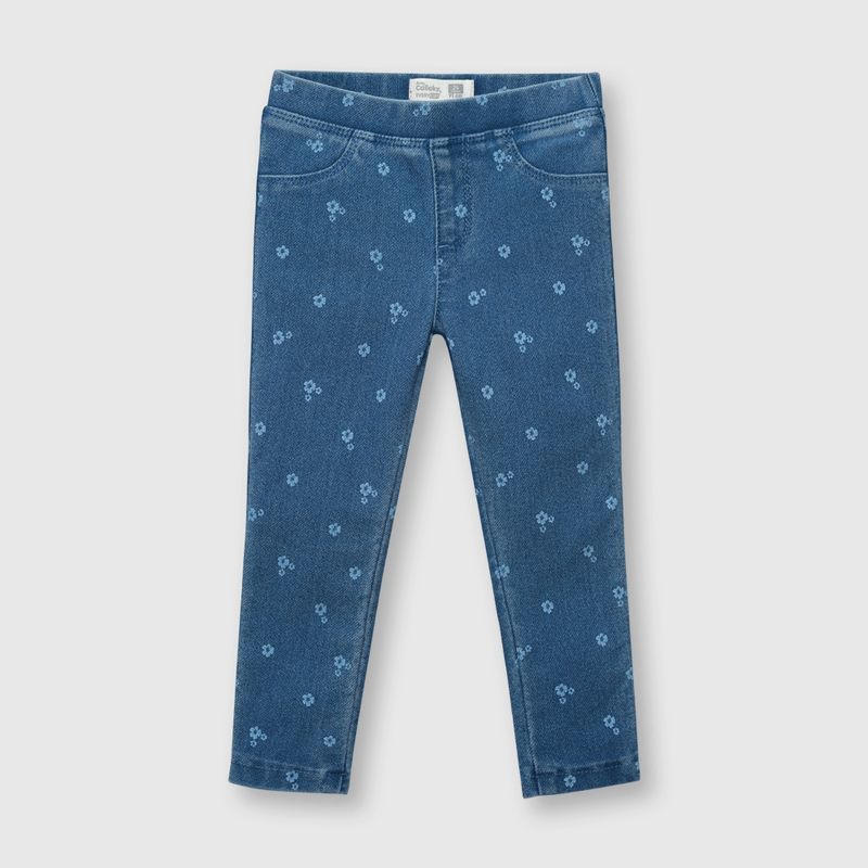 COLLOKY - Jegging de bebé niña elasticado light denim (3 a 36 meses)