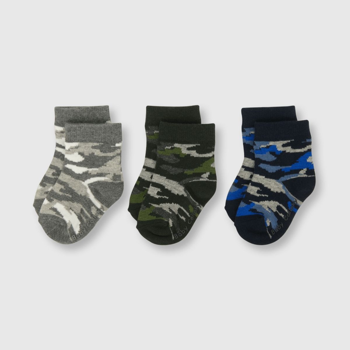 COLLOKY - Calcetin de bebé niño 3 pack camuflado azul / blue (14 a 25)