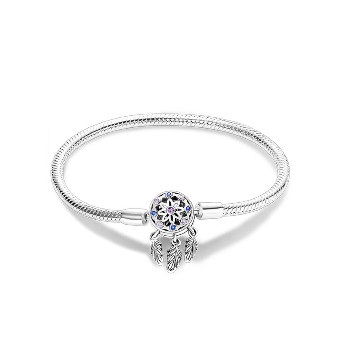 SILVER HEART - Pulsera Broche Atrapasueños en Plata Fina 925 SILVER HEART