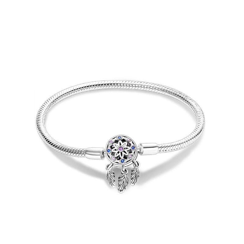 SILVER HEART - Pulsera Broche Atrapasueños en Plata Fina 925 SILVER HEART