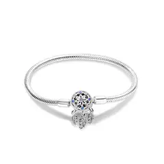 SILVER HEART - Pulsera Broche Atrapasueños en Plata Fina 925