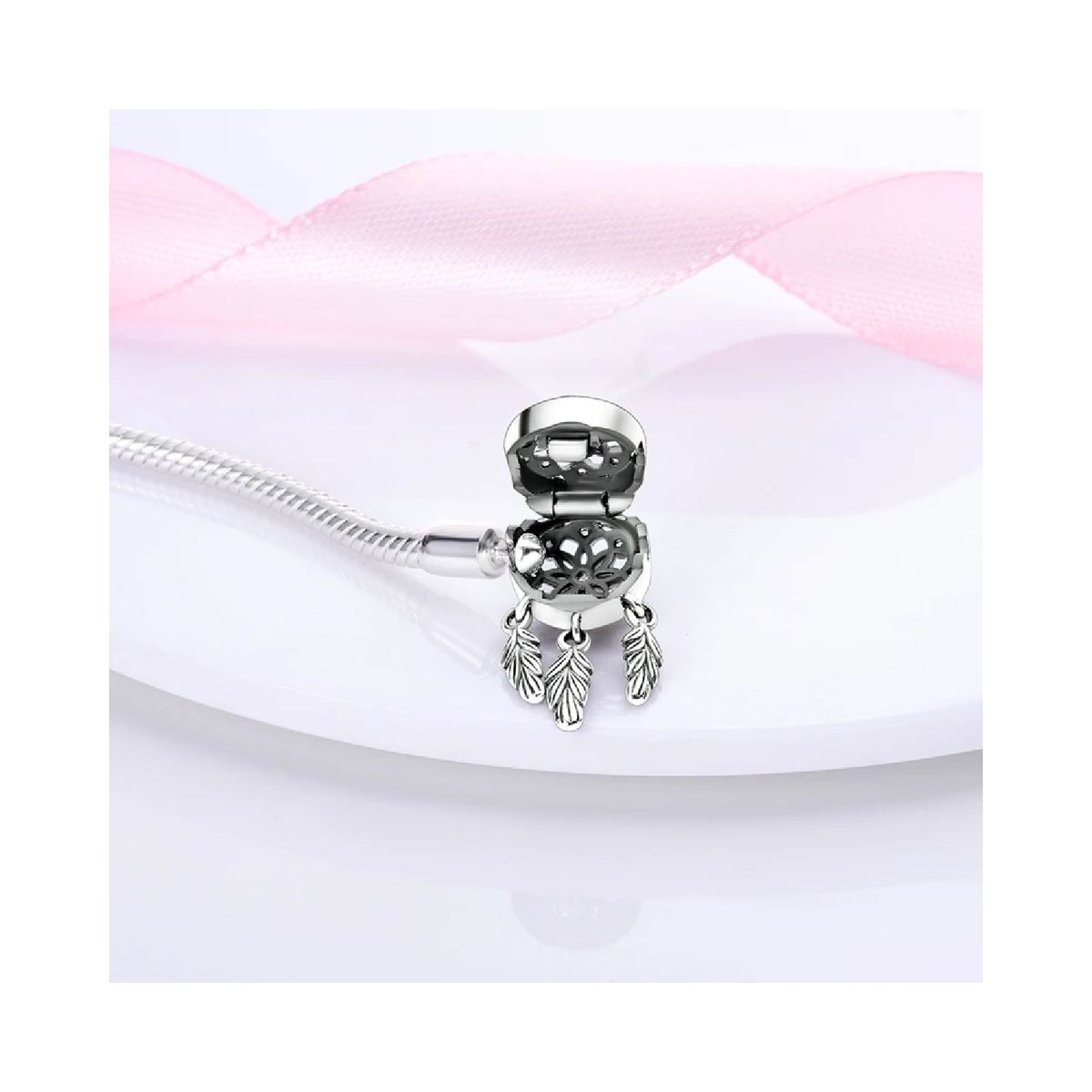 SILVER HEART - Pulsera Broche Atrapasueños en Plata Fina 925 SILVER HEART