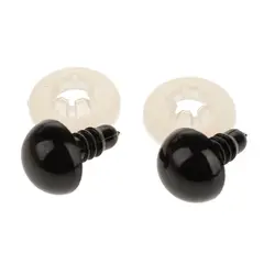 GENERICO - Pack de Ojos de Seguridad 22 mm negro