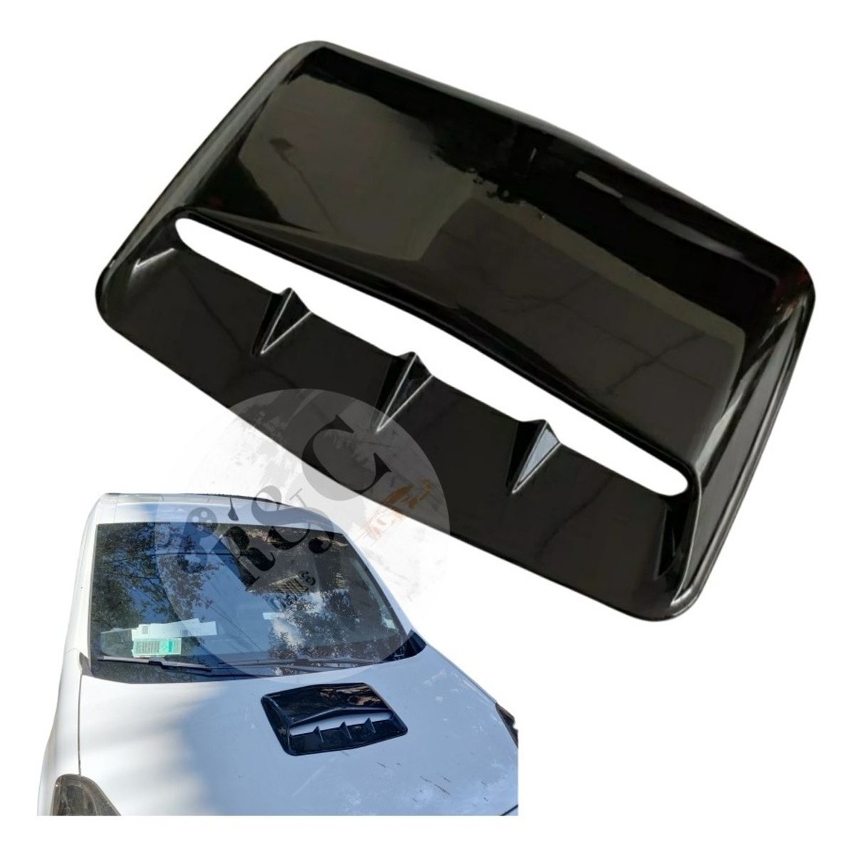 GENERICO - Toma De Aire Capot Auto Camioneta Universal Tuning 3puntas