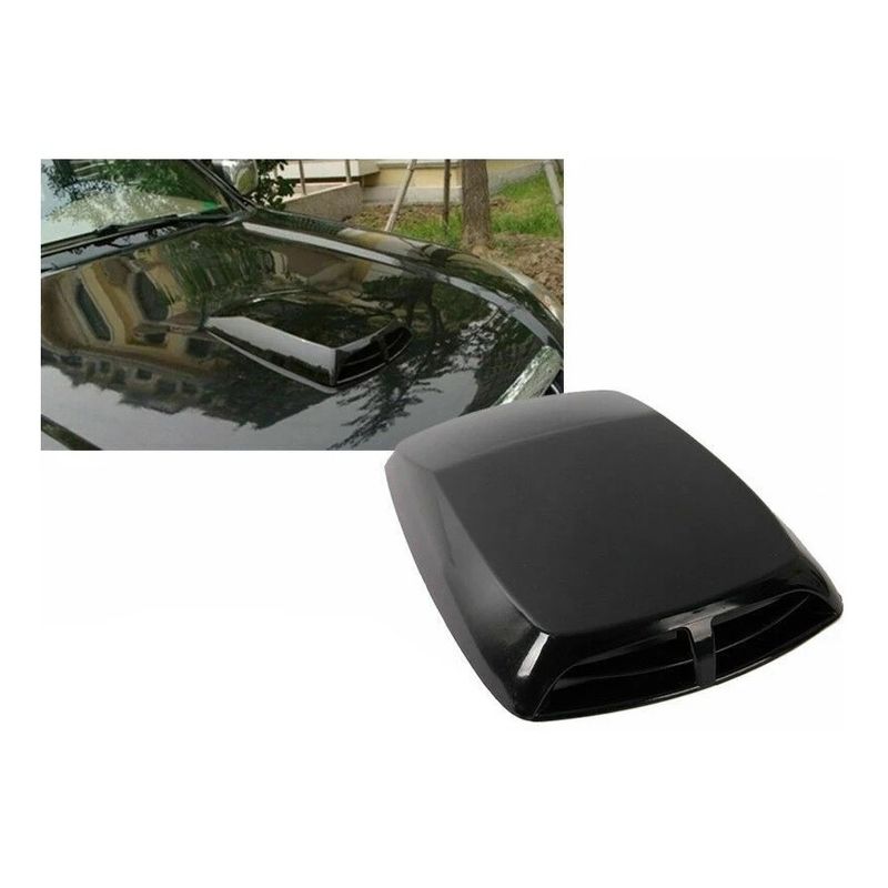 GENERICO - Toma De Aire Capot Adhesiva Auto Tuning Mediana Negro
