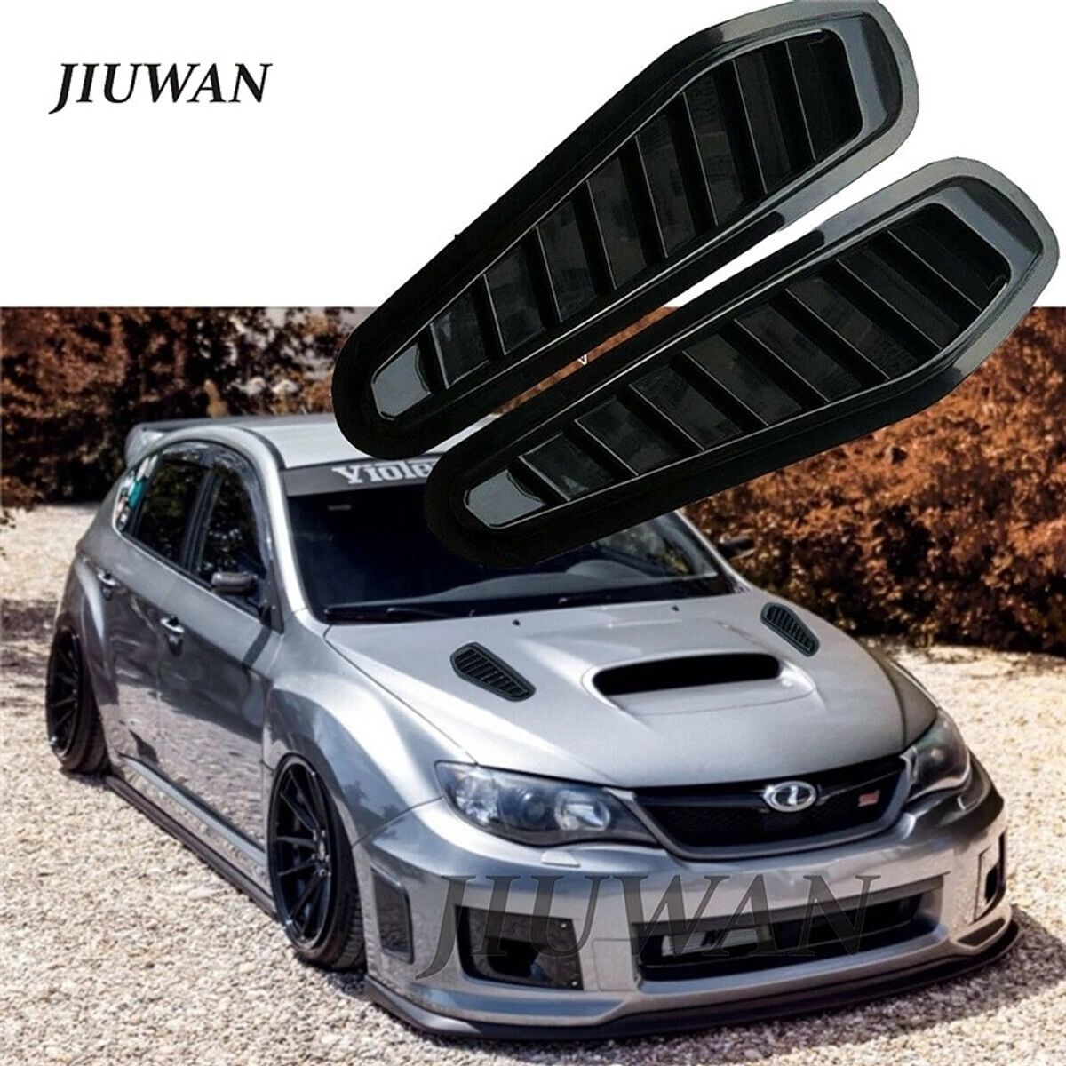 GENERICO - X2 Toma De Aire Adhesivo Capot Stiker Universal