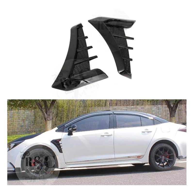 GENERICO - X2 Toma De Aire Auto Lateral Goma Sport Adhesiva Universal
