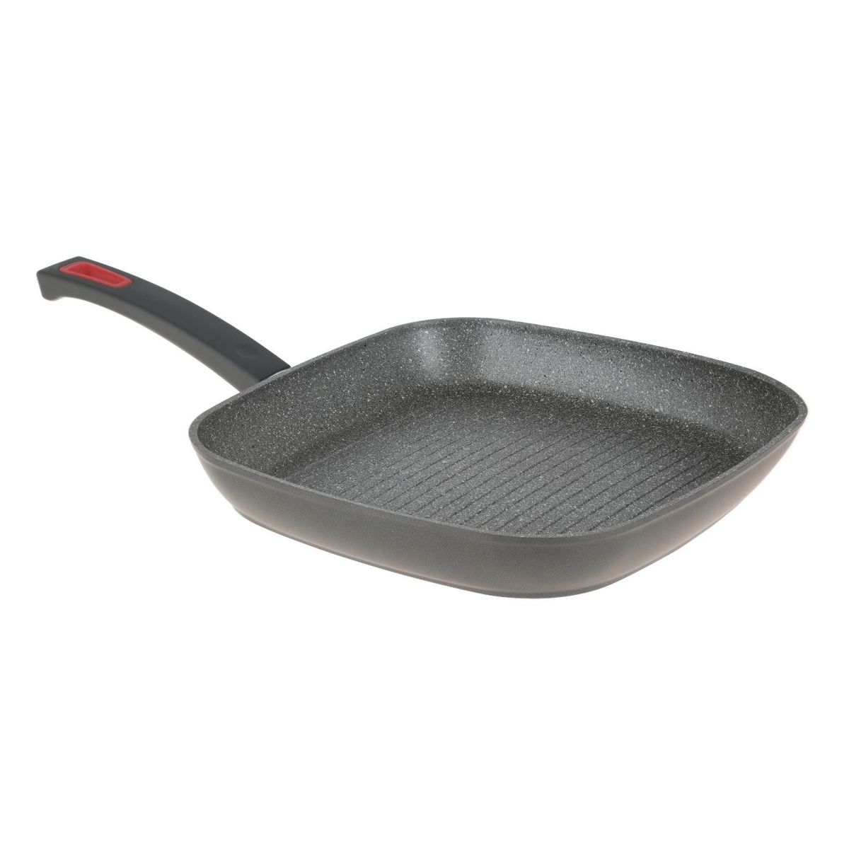 GHIDINI - Sarten Parrilla Cuadrado 28cm Negro Antiadherente Viva