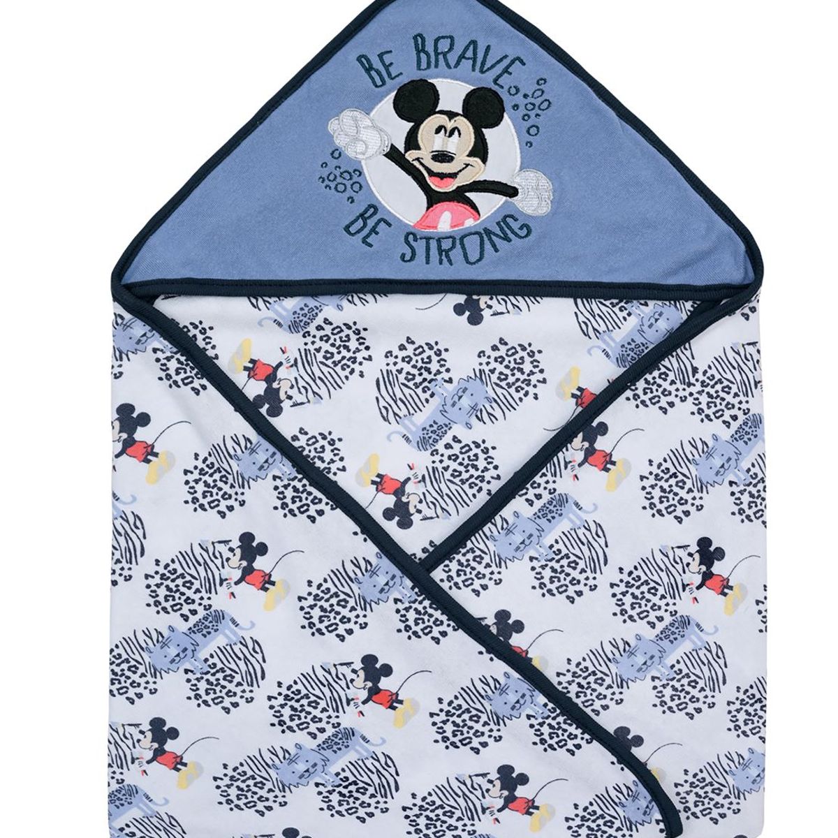 BAMBINO - Toalla Capucha Bambino  Mickey Animal Print Blanco
