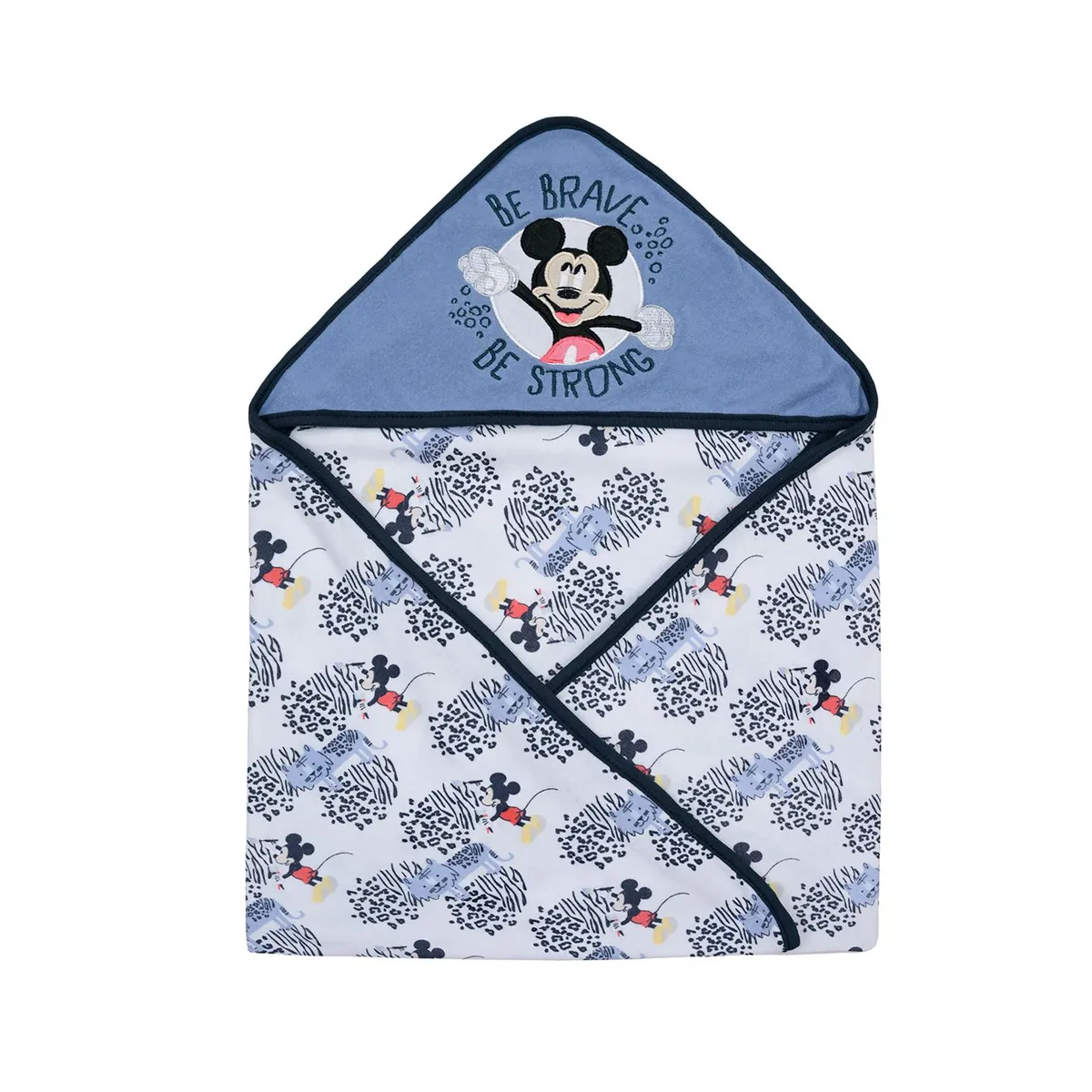 BAMBINO - Toalla Capucha Bambino  Mickey Animal Print Blanco