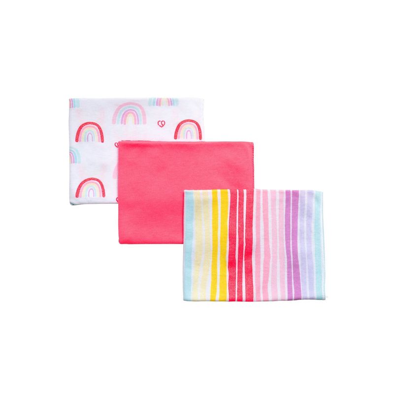 BAMBINO - Set 3 Piezas Tutitos Suavecitos Bambino  Arcoiris Fucsia
