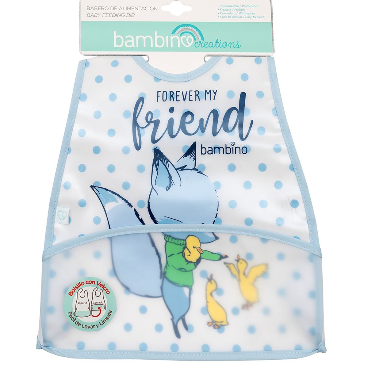 BAMBINO - Babero De Alimentacion Bambino  Zorro Blanco