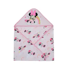 BAMBINO - Toalla Capucha Minnie Arcoiris Rosado