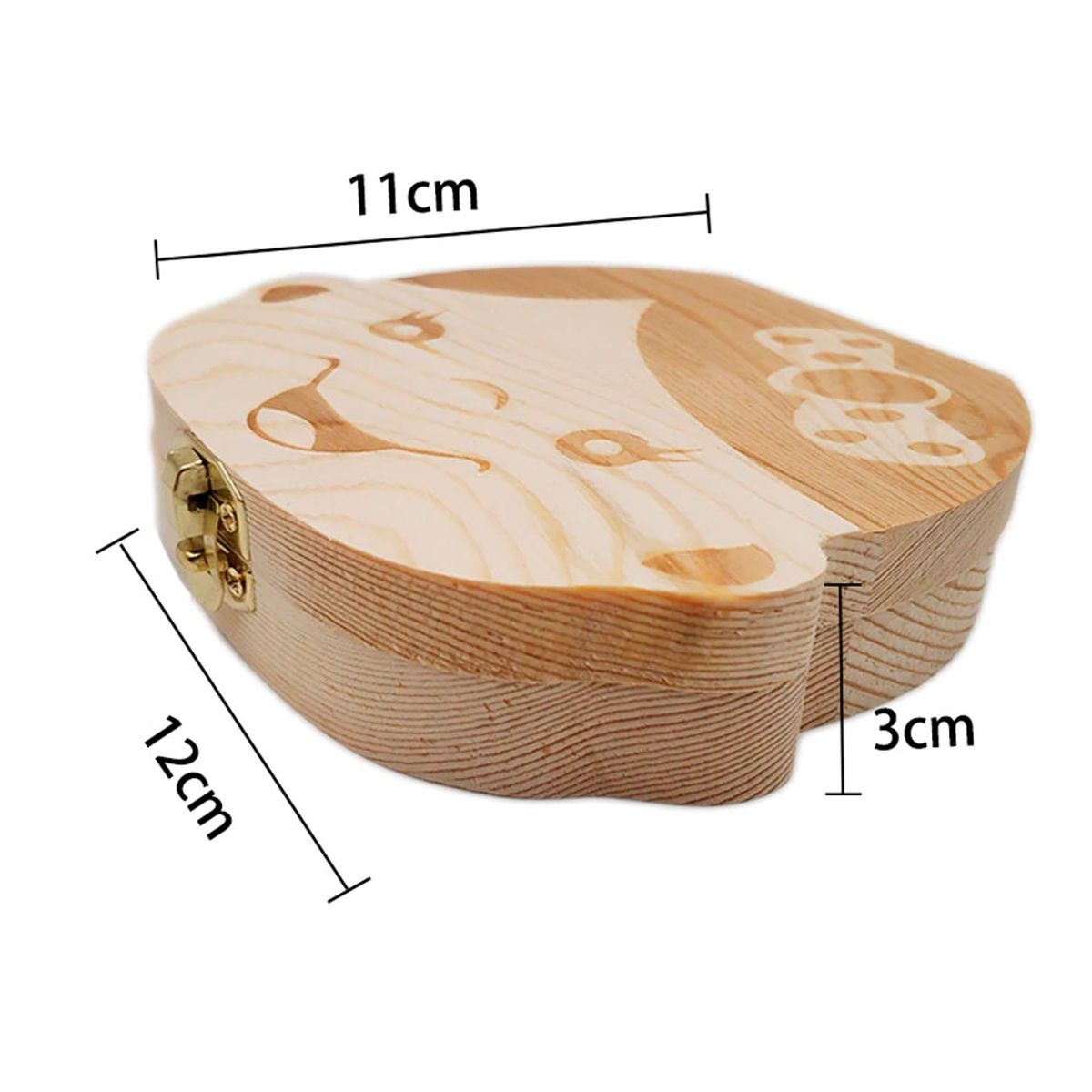 GENERICO - Caja Cajita De Madera Para Dientes De Leche Niño Niña