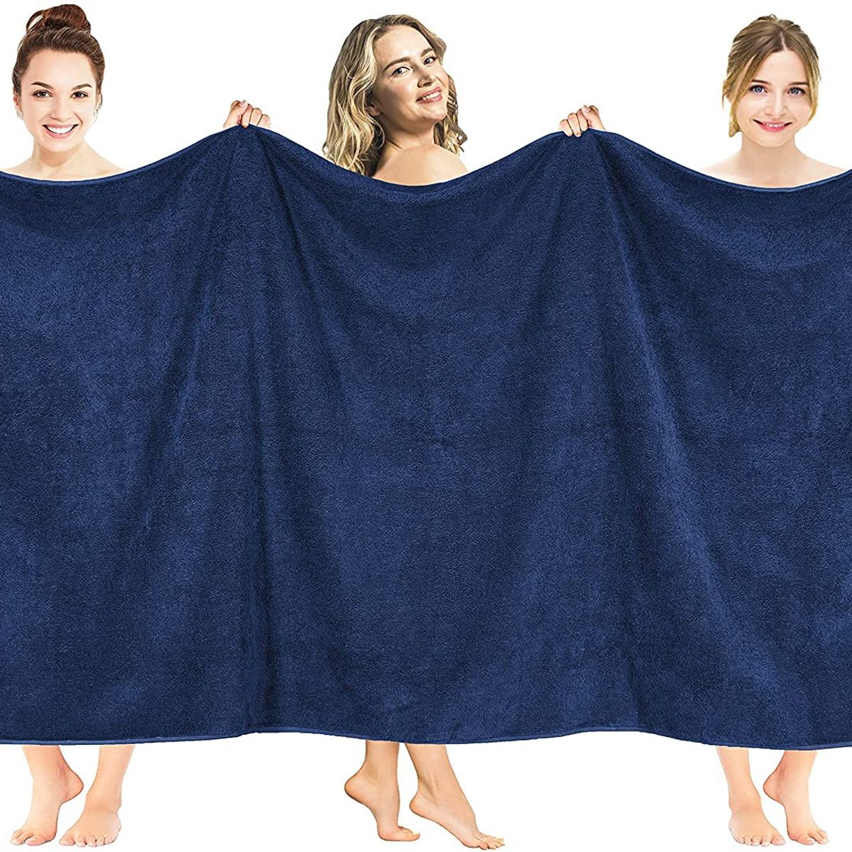 AMERICAN SOFT LINEN - Toallon Premium de Baño Navy Blue 101x202 cm 650 gsm