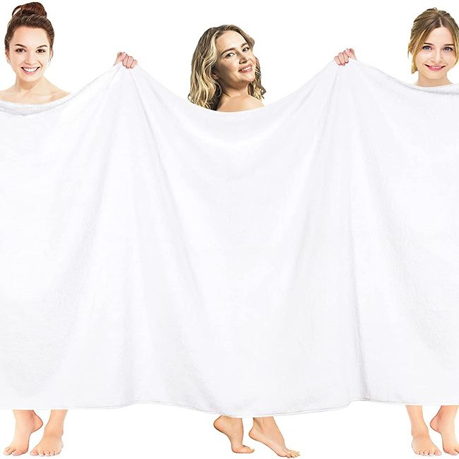 AMERICAN SOFT LINEN - Toallon Premium de Baño Blanco 101x202 cm 650 gsm