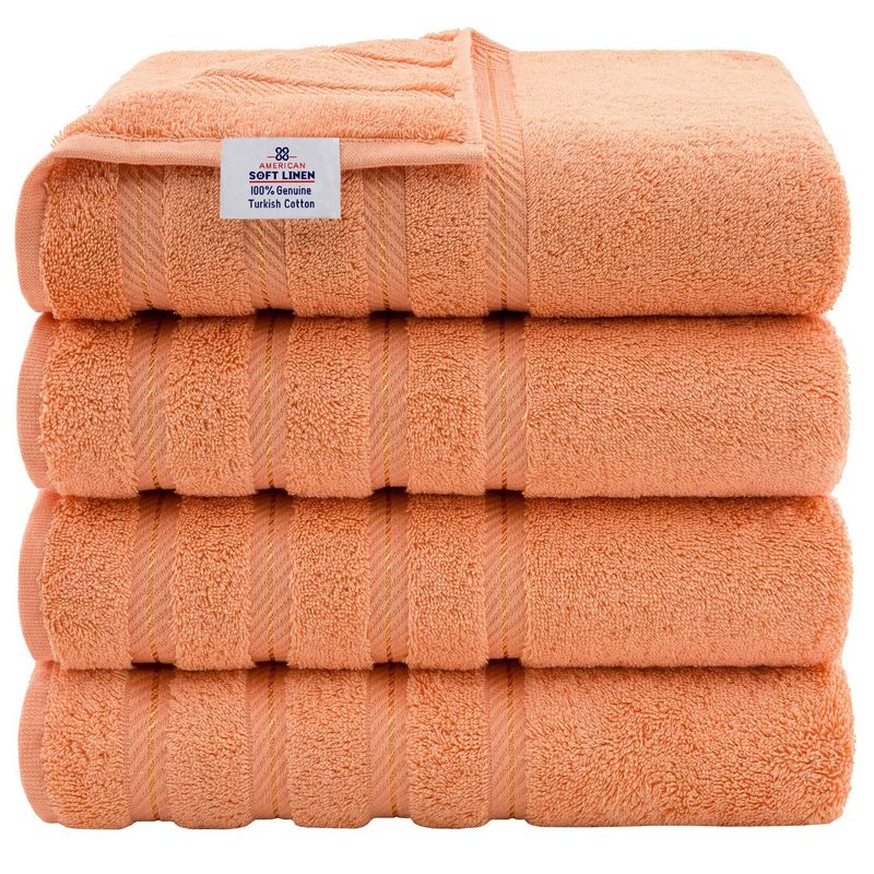 AMERICAN SOFT LINEN - Set de 4 Toallas Edison 100% Algodón Turco Malibu
