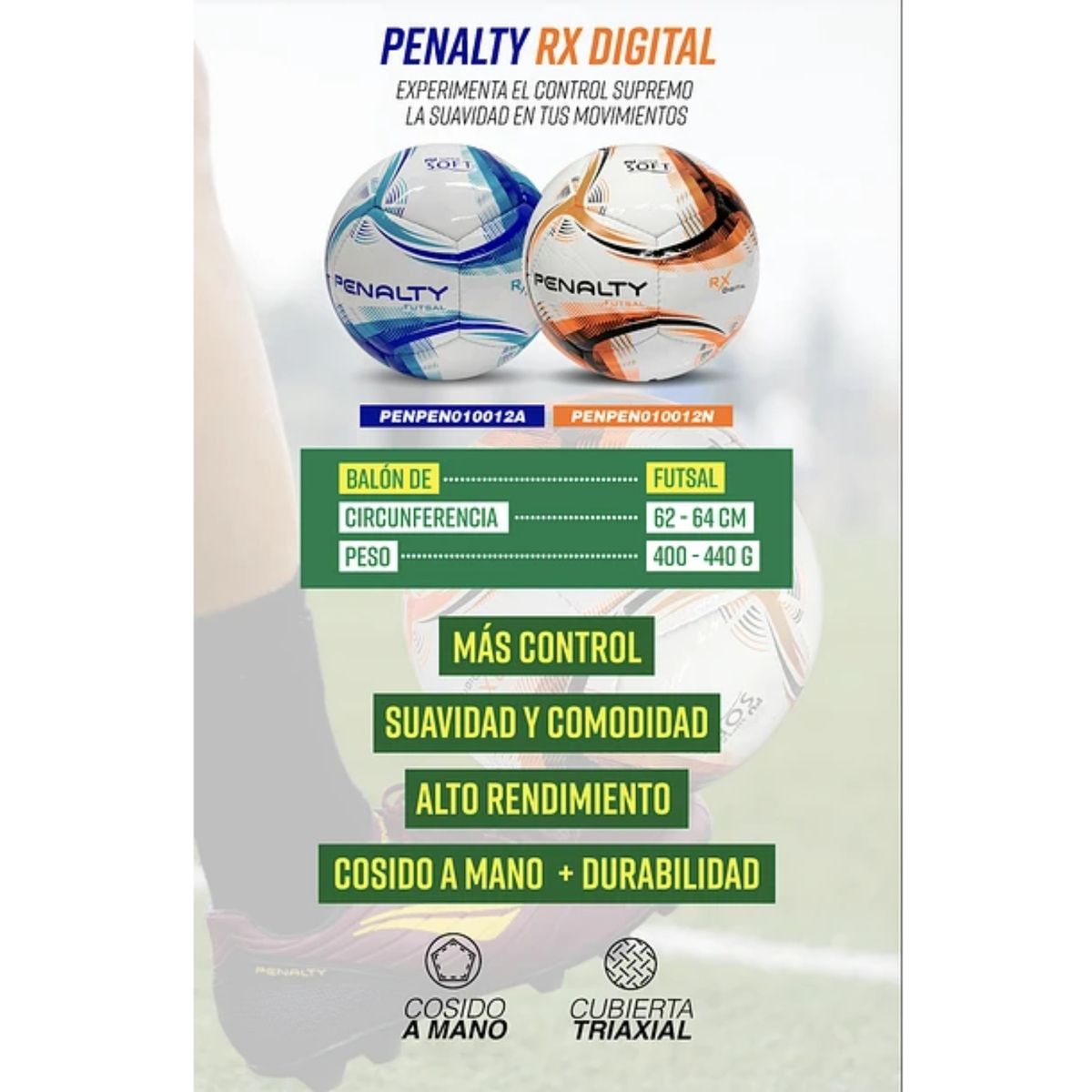 PENALTY - Balon Futsal Baby Futbol Futbolito Penalty Rx Dig Bote Bajo