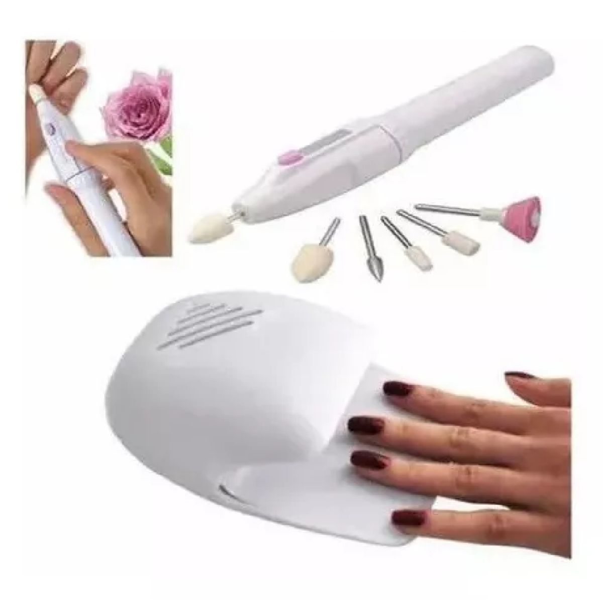 UNIVERSAL - SET UÑAS MANICURE DECORATOR  MAQUINA DE SECADO
