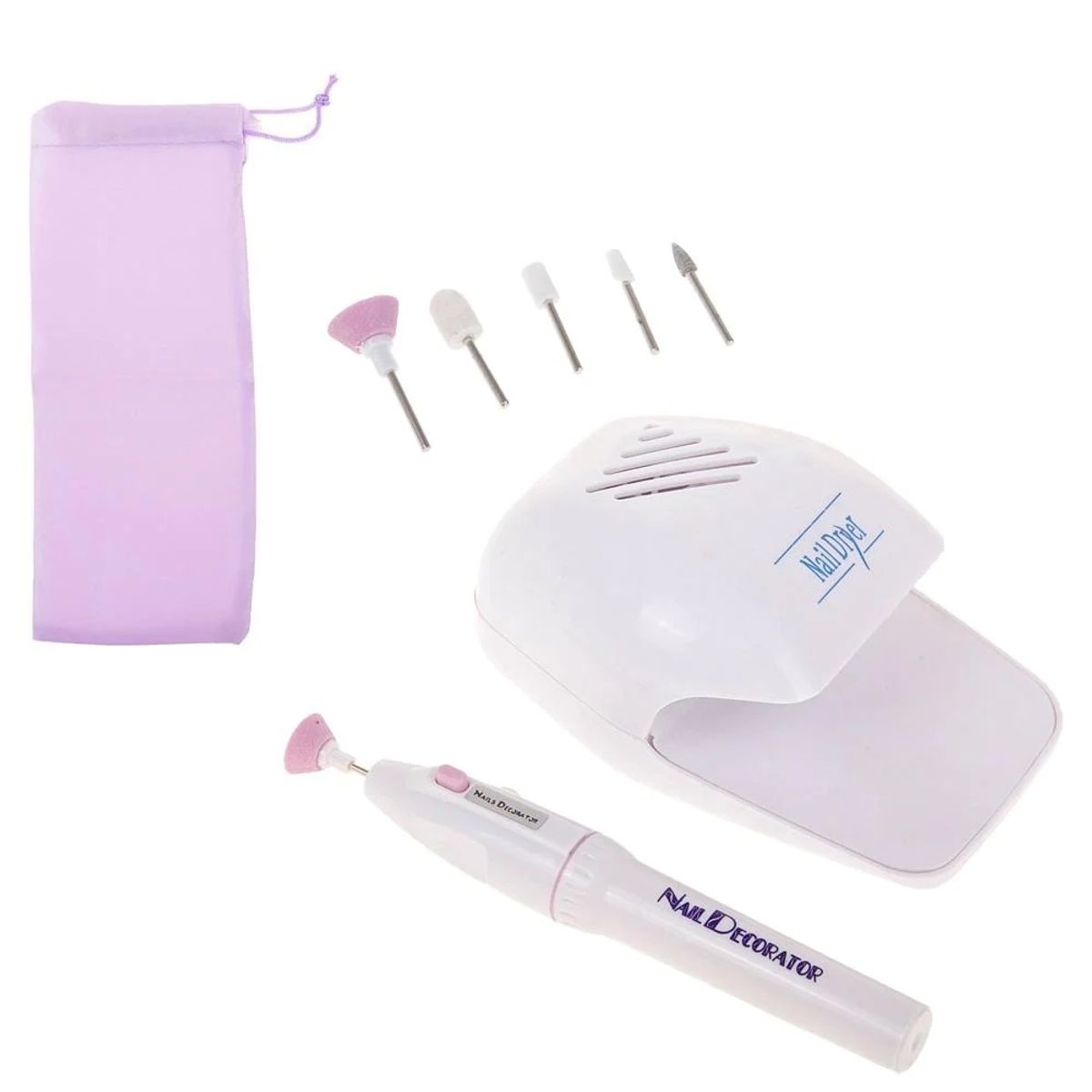 UNIVERSAL - SET UÑAS MANICURE DECORATOR  MAQUINA DE SECADO
