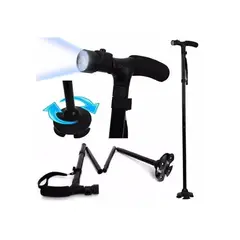 GENERICO - Bastón Ortopédico Plegable Con Potente Luz LED