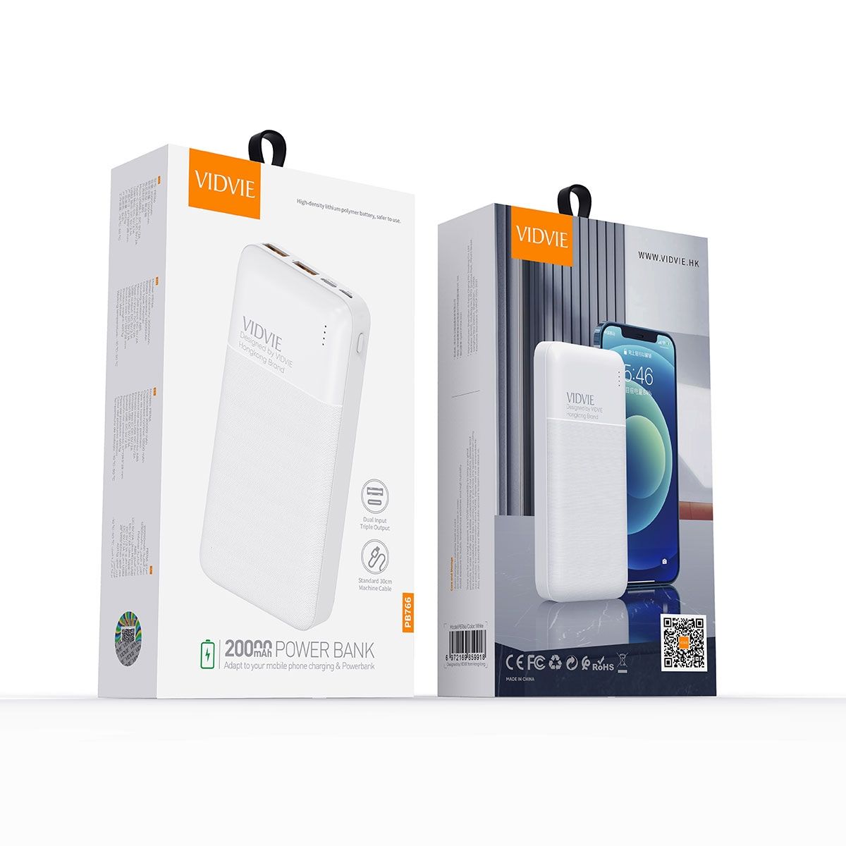 GENERICO - Batería Cargador Portátil Carga Rapida Vidvie 20000 mAh