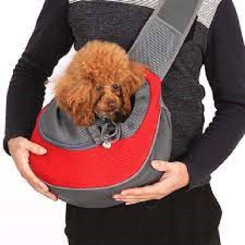 GENERICO - Bolso transporte mascotas rojo  talla L