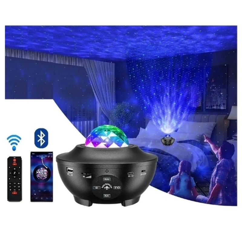 GENERICO - Proyector De Galaxia Estrellas Led Y Sonido Bluetooth
