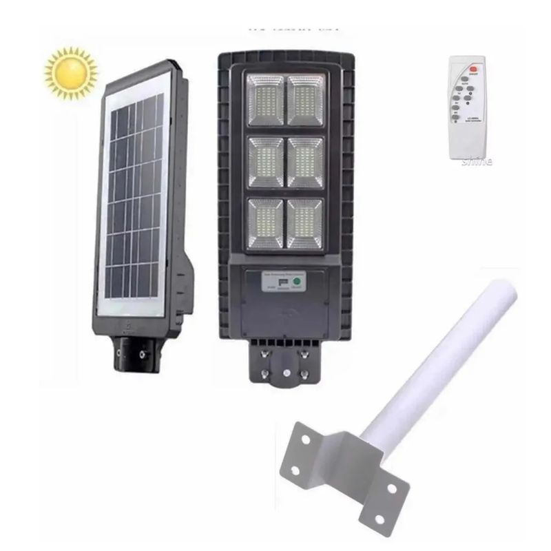 GENERICO - pack 2 Focos Solares de 200w Con Control Remoto + Base