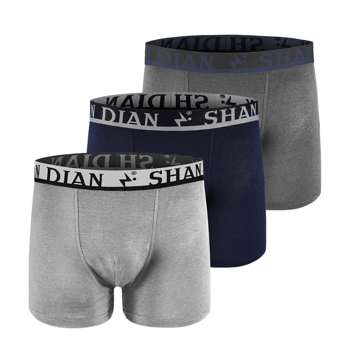 SHANDIAN - SHANDIAN Pack de 3 Bóxer Algodón Hombre