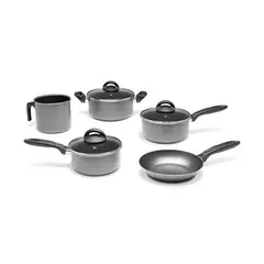 BRINOX - Juego De Ollas 8 Piezas Maple Gris