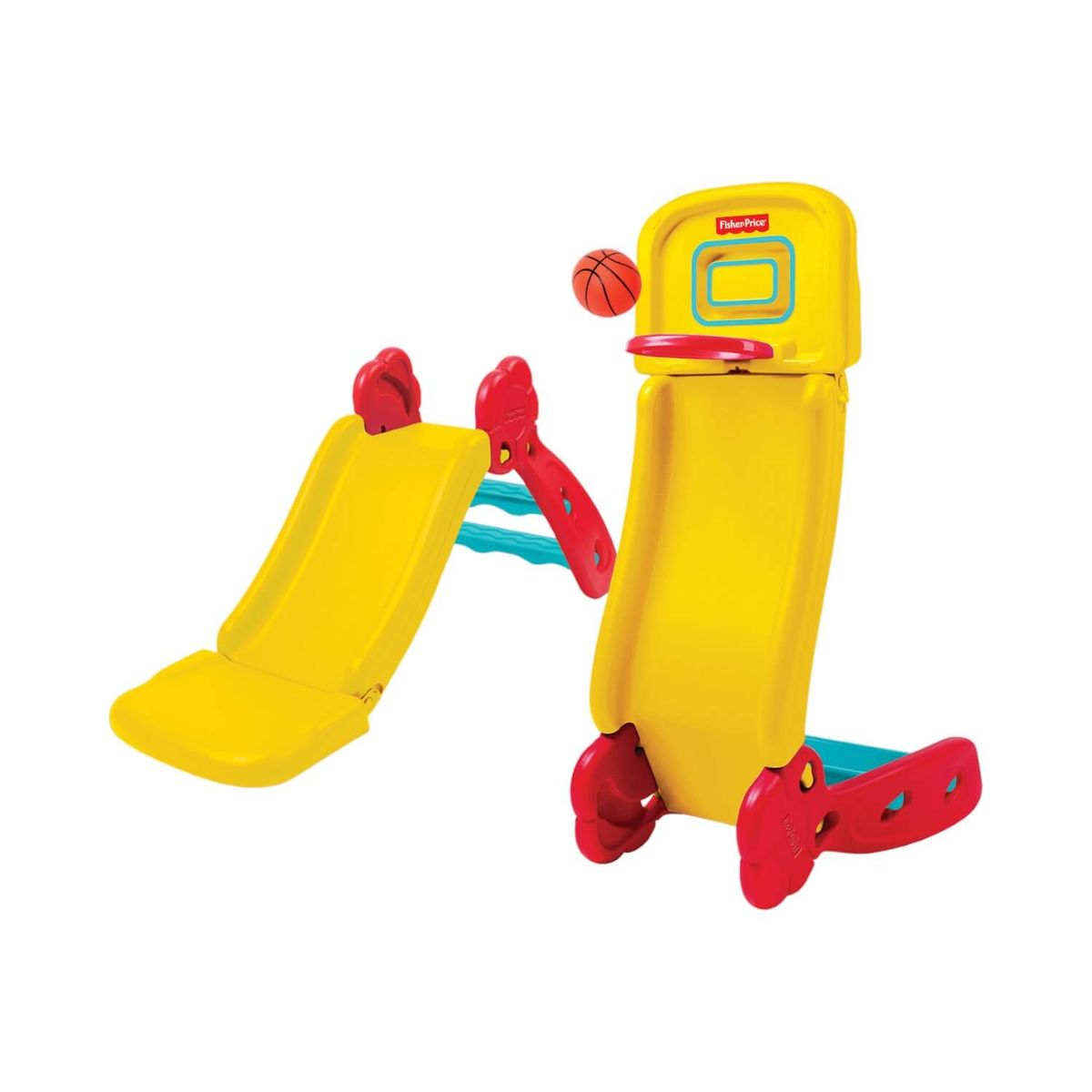 FISHER PRICE - 2 En 1: Baloncesto y Resbalin 32x65x98 Cms Fisher Price