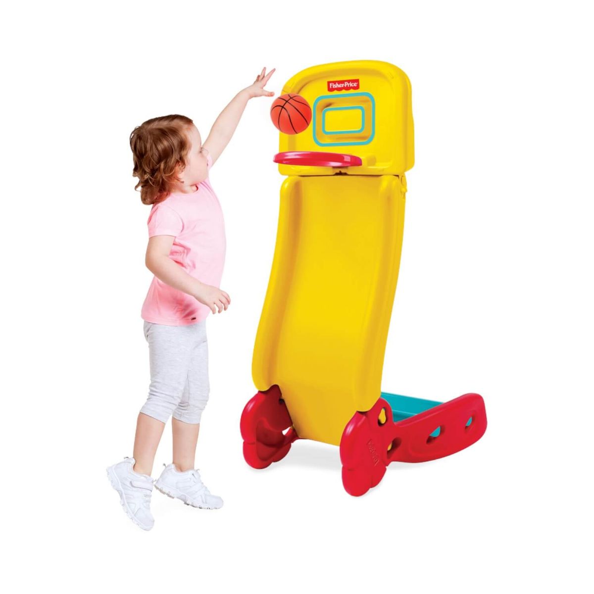 FISHER PRICE - 2 En 1: Baloncesto y Resbalin 32x65x98 Cms Fisher Price