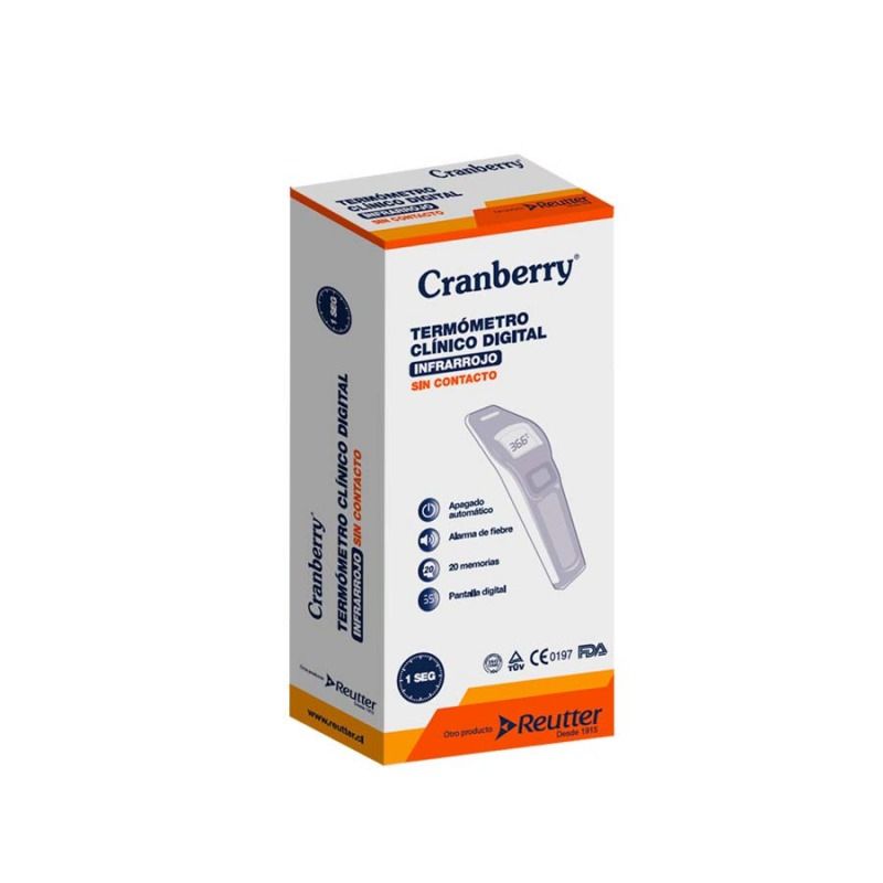 CRANBERRY - Termómetro Infrarrojo Digital Sin Contacto - Cranberry
