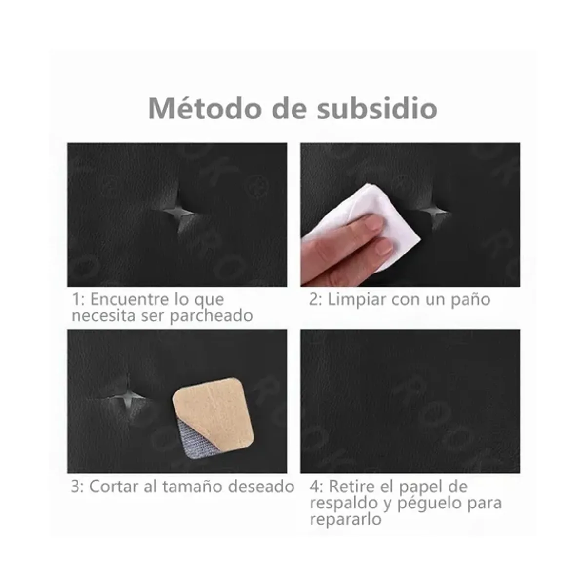 GENERICO - Parche Adhesivo Cuero Impermeable 30x20 Café Oscuro Sofás Reparación