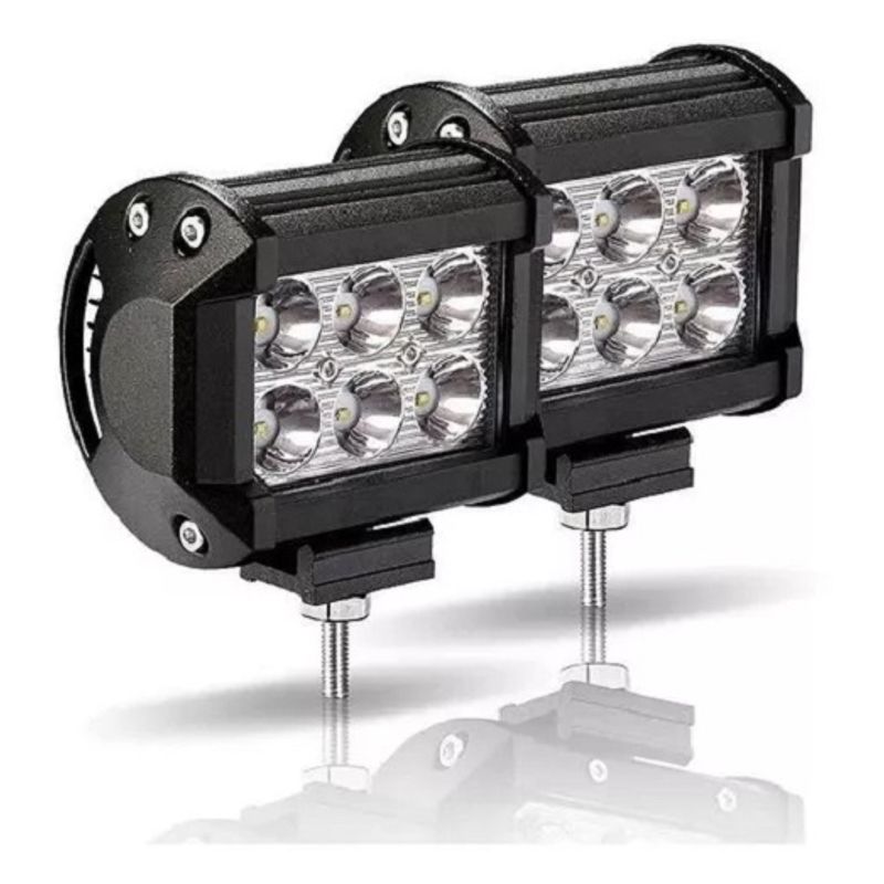 GENERICO - X2 Barra Focos Neblineros Led 18w Blanco Expansion 223329