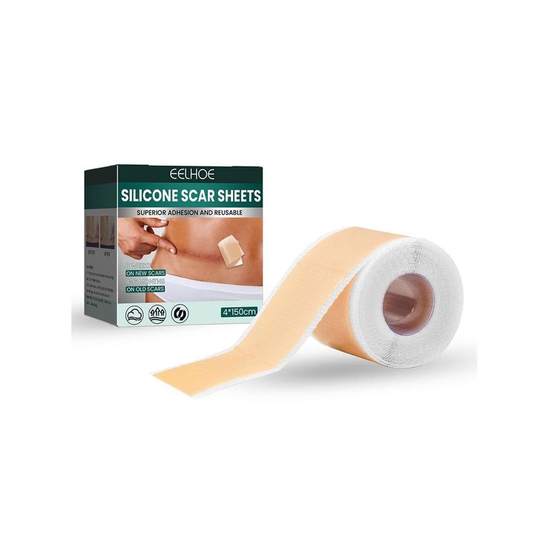 GENERICO - Parche de Silicona para Cicatrices Rollo 4cm * 1.5 metrs. Color Piel