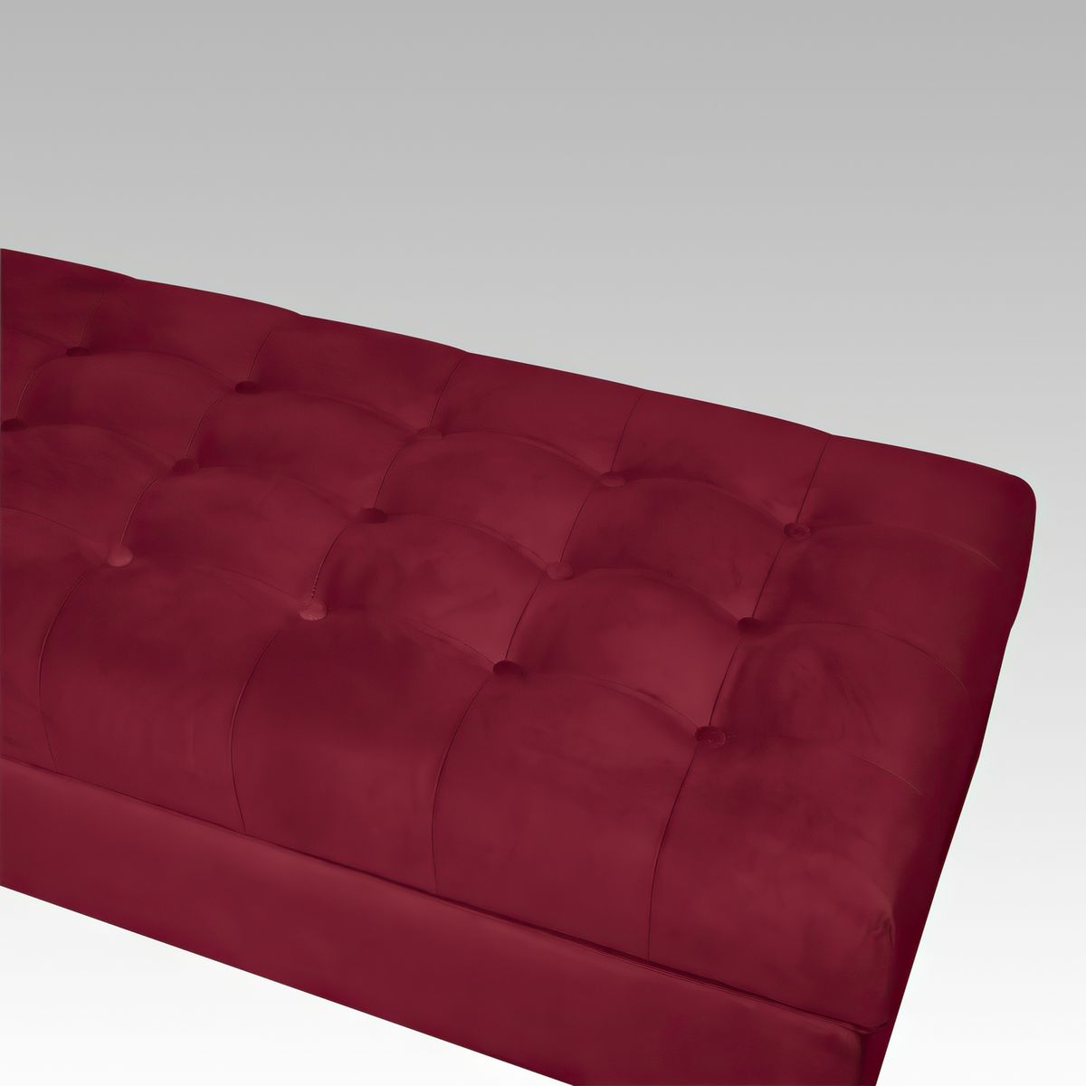 GENERICO - Banqueta Baúl Plana 21 Botones Oporto - Vino