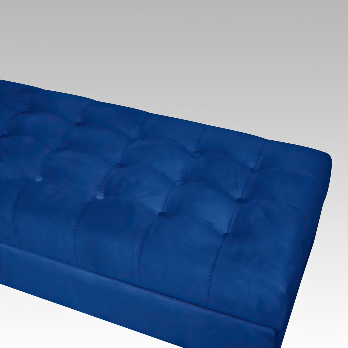 GENERICO - Banqueta Baúl Plana 21 Botones Oporto - Azul