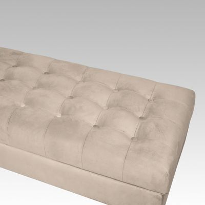 Imagen 2 del producto Banqueta Baúl Plana 21 Botones Oporto - Beige