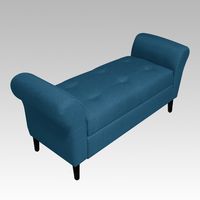 Banqueta Baúl 6 Botones Valencia - Azul